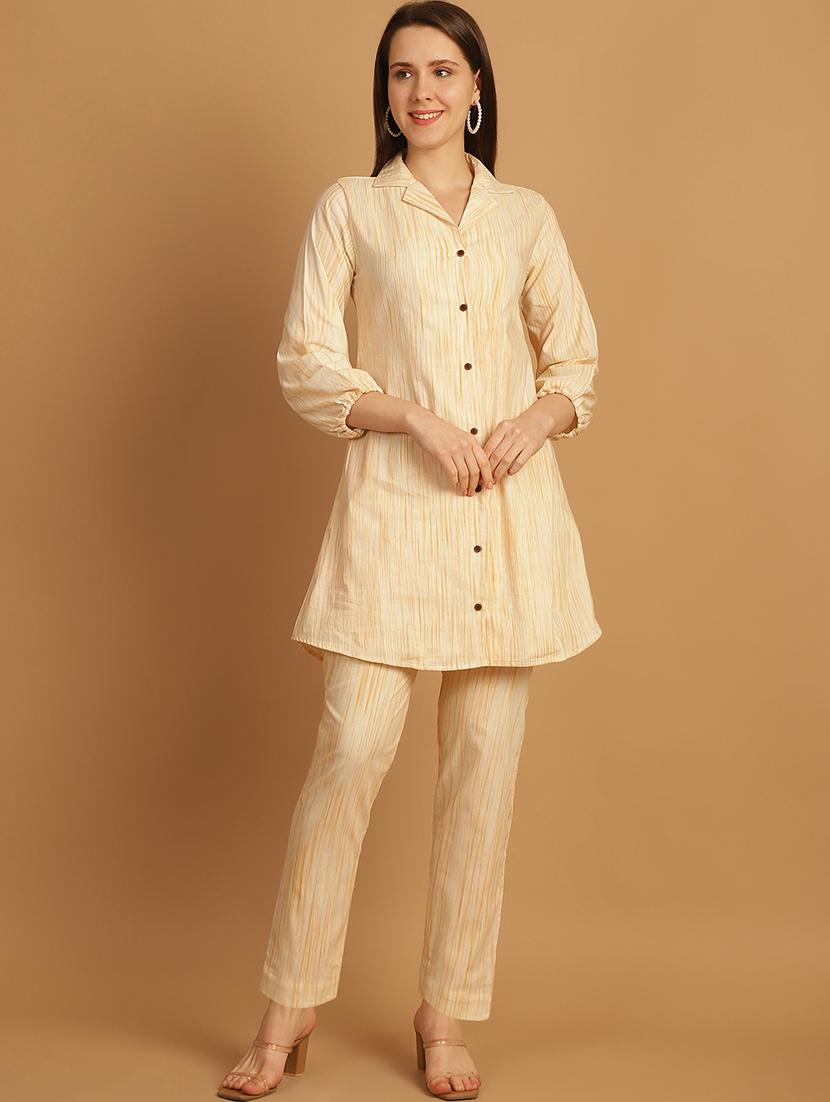 women printed shirt and trouser co-ord set - 22034573 - Standard Image - 2