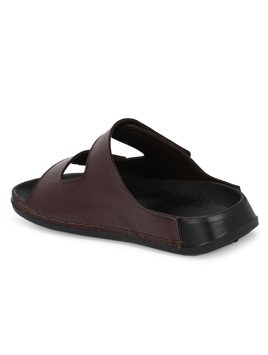 men brown slip on sandal - 22034576 - Standard Image - 2
