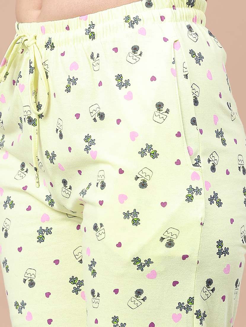 women printed mid rise loungewear pajama - 22034777 -  Standard Image - 2