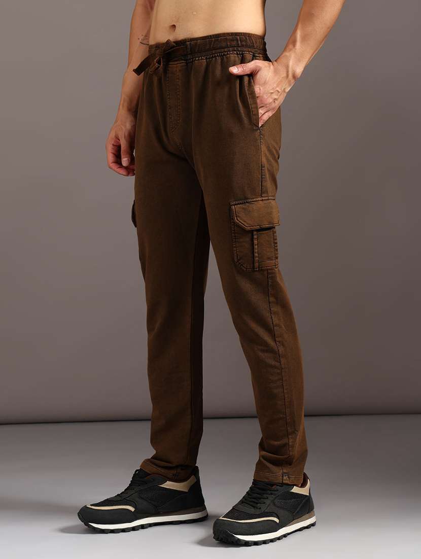 men solid mid rise regular fit cargo - 22034798 -  Standard Image - 2