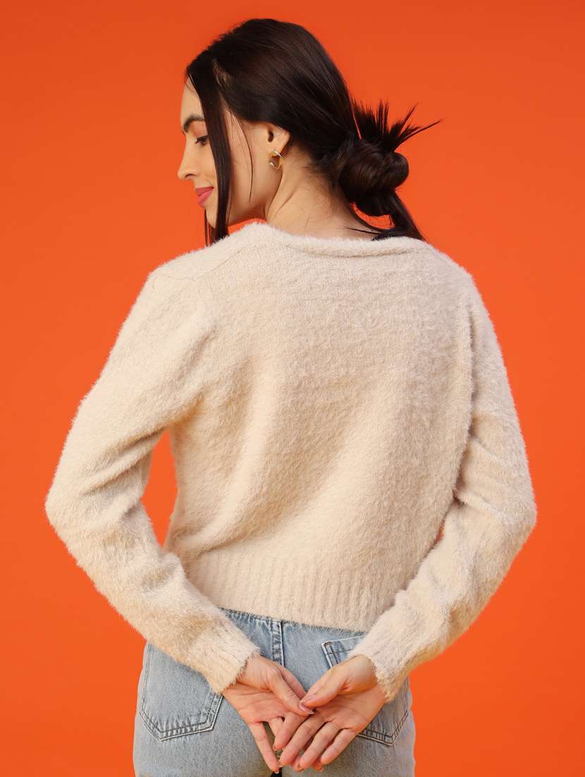 women solid long sleeve cardigan - 22035080 -  Standard Image - 2