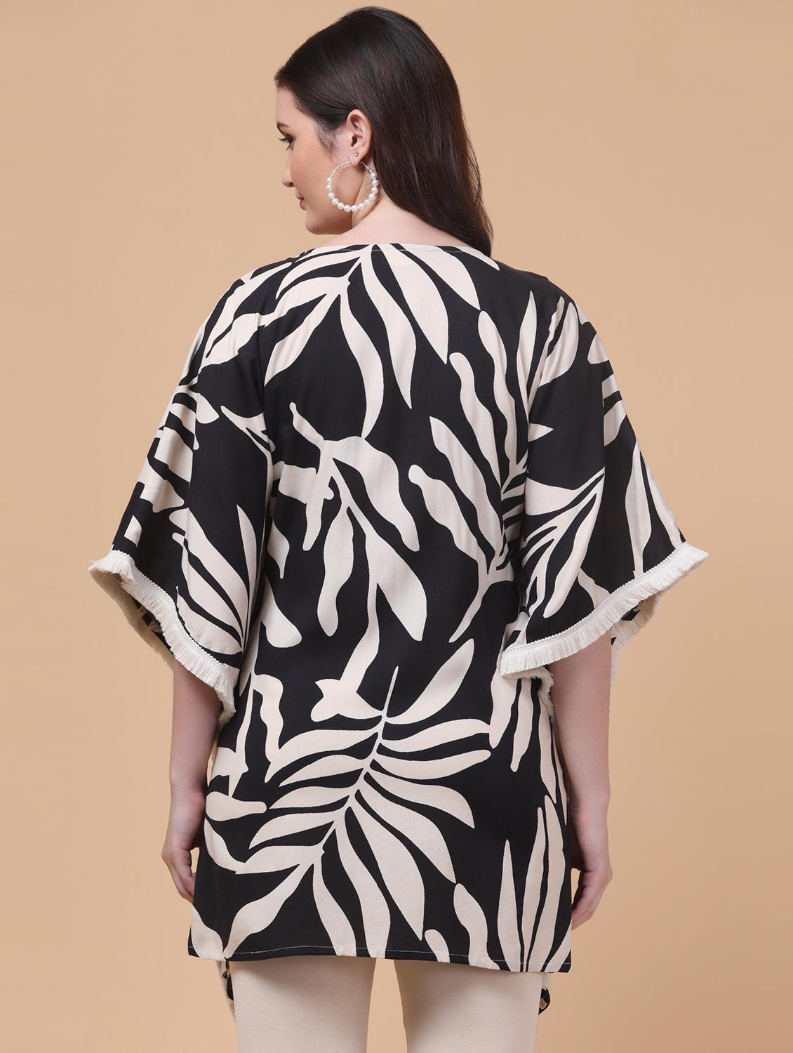 women printed kimono sleeve kaftan tunic - 22035104 - Standard Image - 2