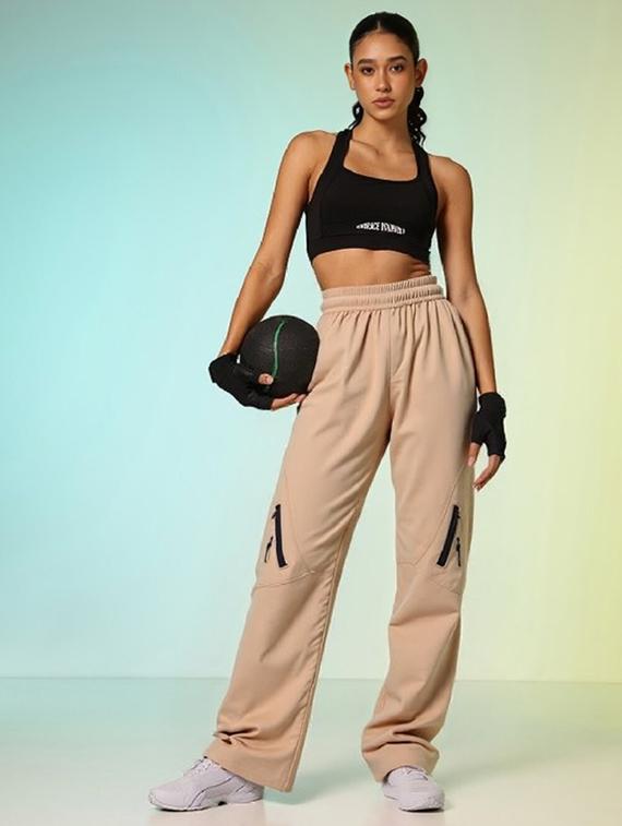 women solid mid rise parachute pants - 22035178 - Standard Image - 2