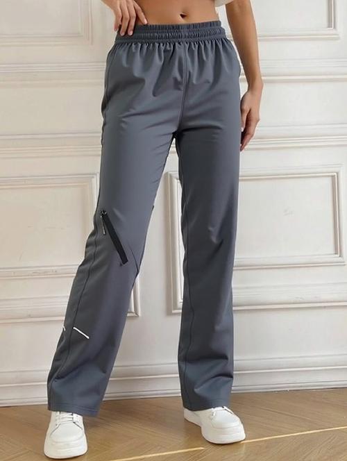women solid mid rise parachute pants - 22035195 - Standard Image - 0