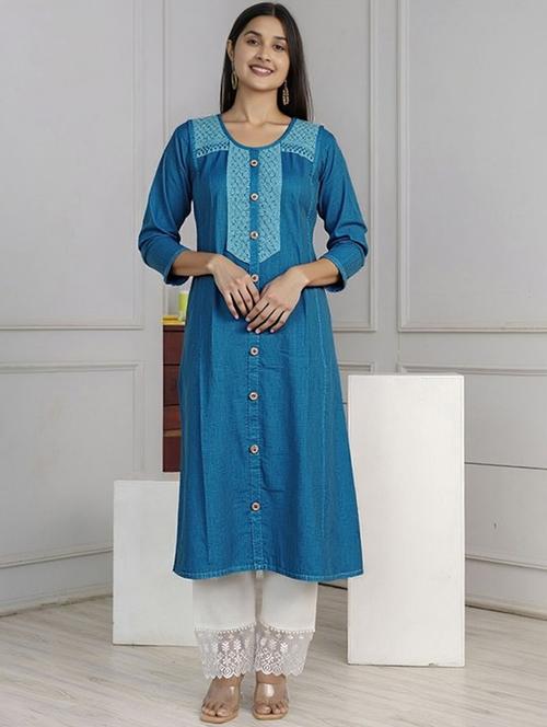 women solid mandarin neck straight kurta - 22035224 - Standard Image - 0