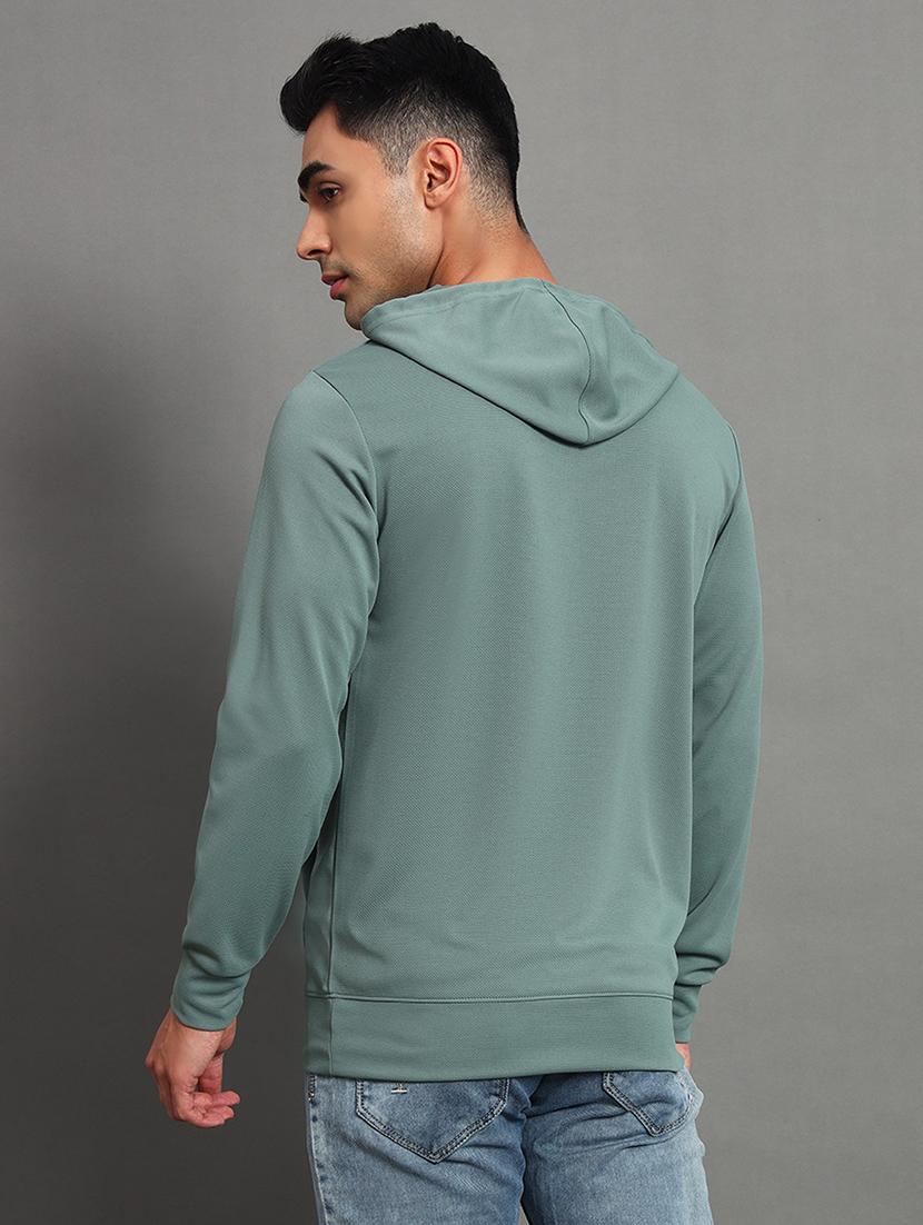 men solid long sleeve hooded sweatshirt - 22035257 - Standard Image - 2