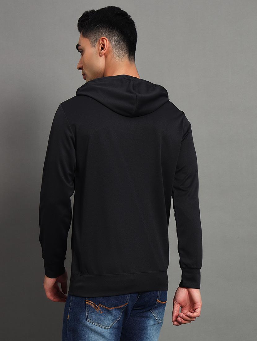 men solid long sleeve hooded sweatshirt - 22035259 - Standard Image - 2