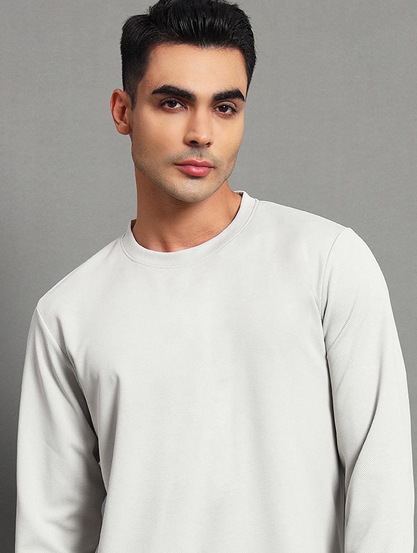 men solid round neck long sleeve sweatshirt - 22035261 - Zoom Image - 0