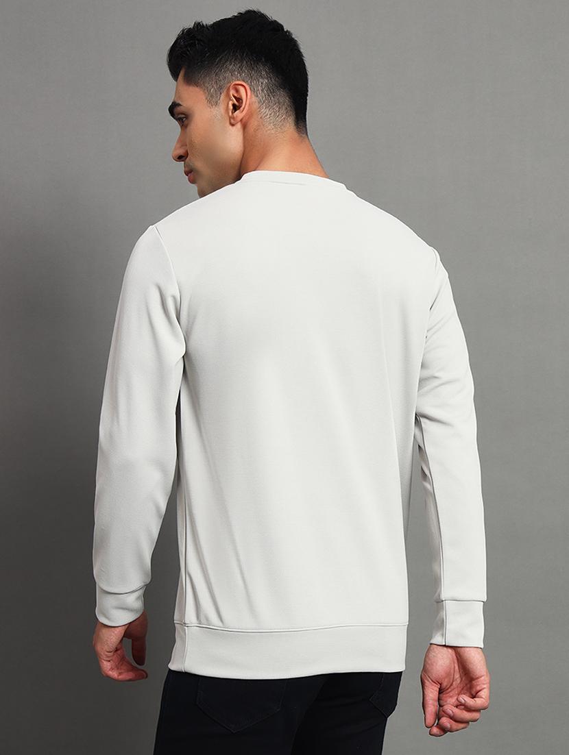 men solid round neck long sleeve sweatshirt - 22035261 - Standard Image - 2