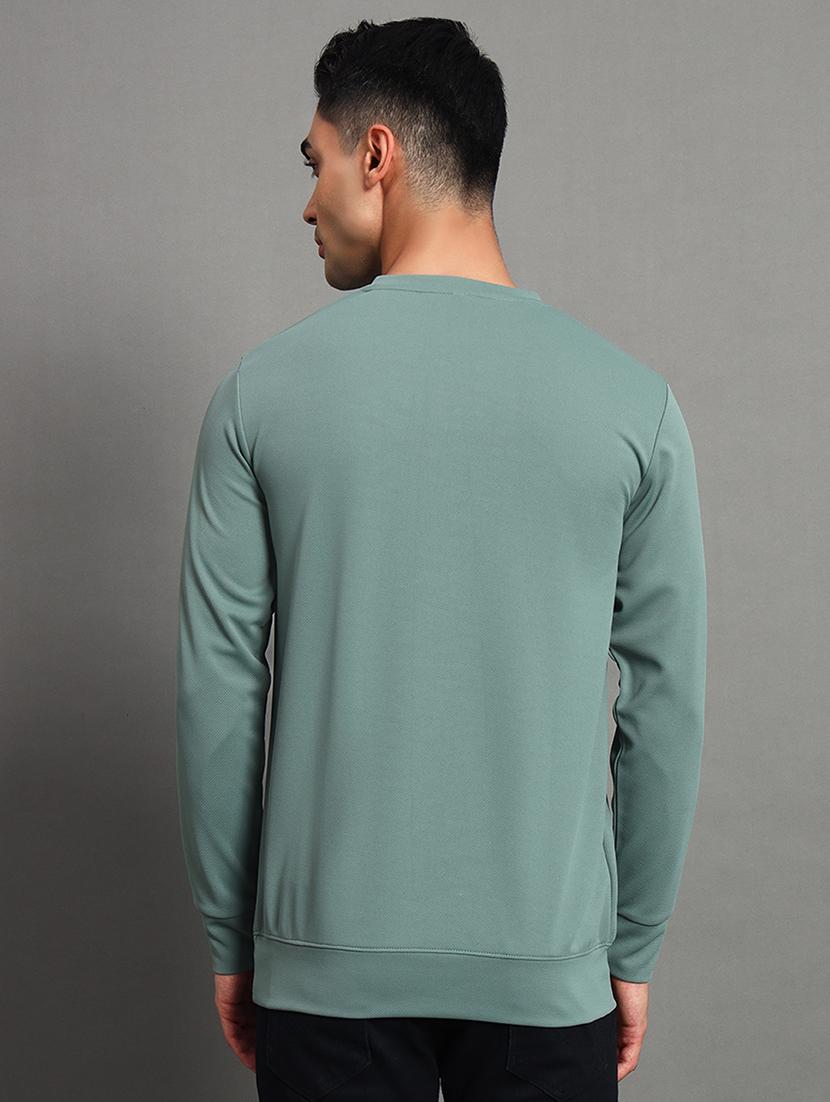 men solid round neck long sleeve sweatshirt - 22035262 - Standard Image - 2