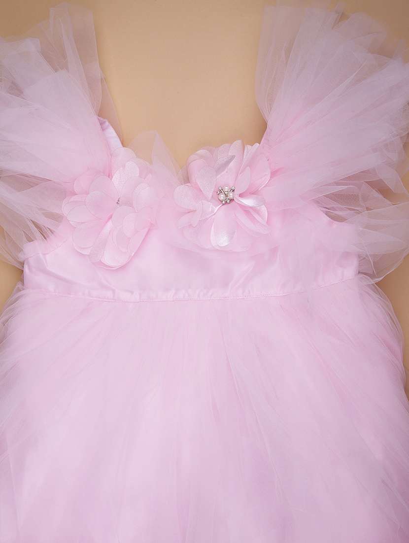 net tiered sleeveless party wear frock - 22035570 -  Standard Image - 2