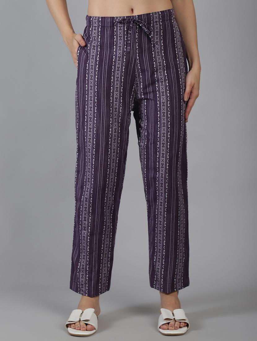 women printed mid rise straight trouser - 22035579 - Zoom Image - 0