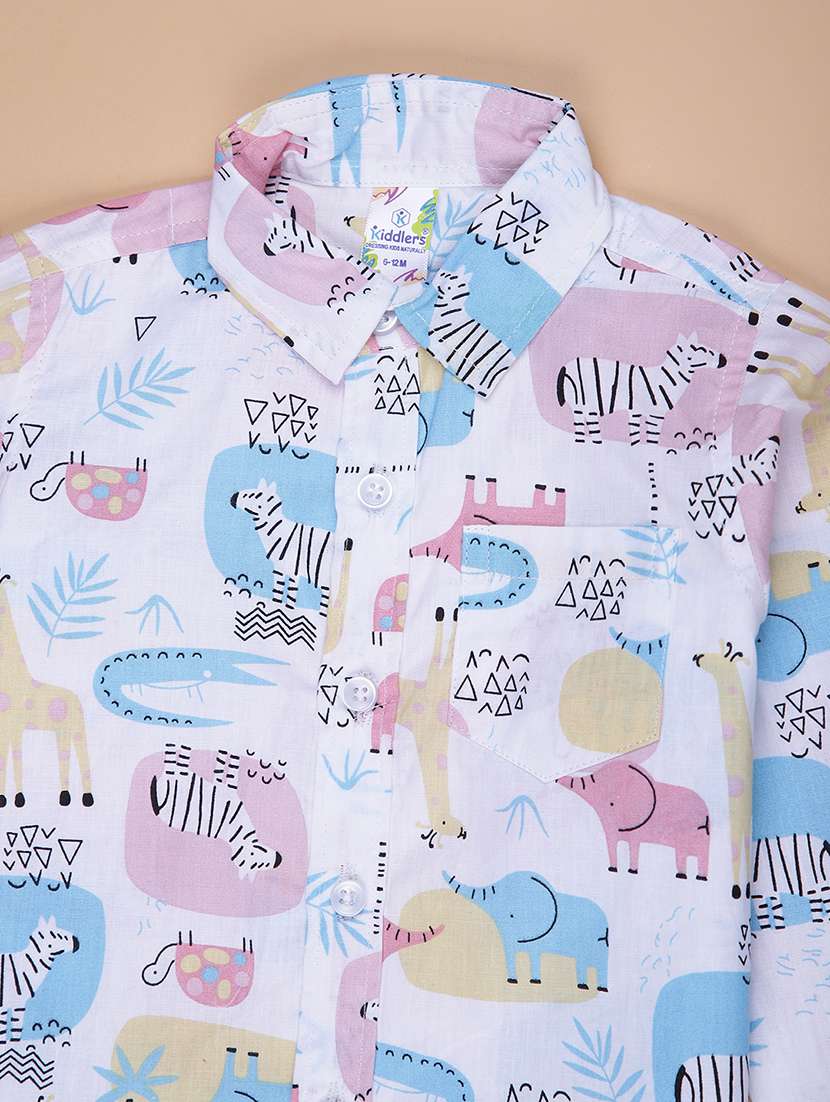 boys printed long sleeve casual shirt - 22035707 -  Standard Image - 2