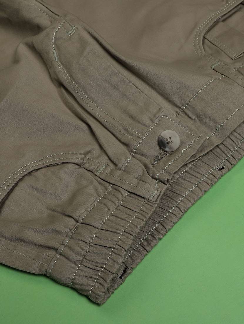 boys solid mid rise regular fit cargo - 22035723 -  Standard Image - 2