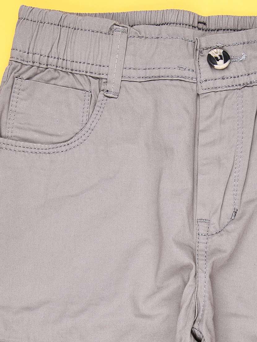 boys solid mid rise regular fit cargo - 22035729 -  Standard Image - 2