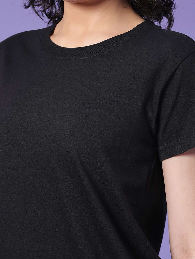 women solid short sleeve t-shirt - 22035787 -  Standard Image - 2