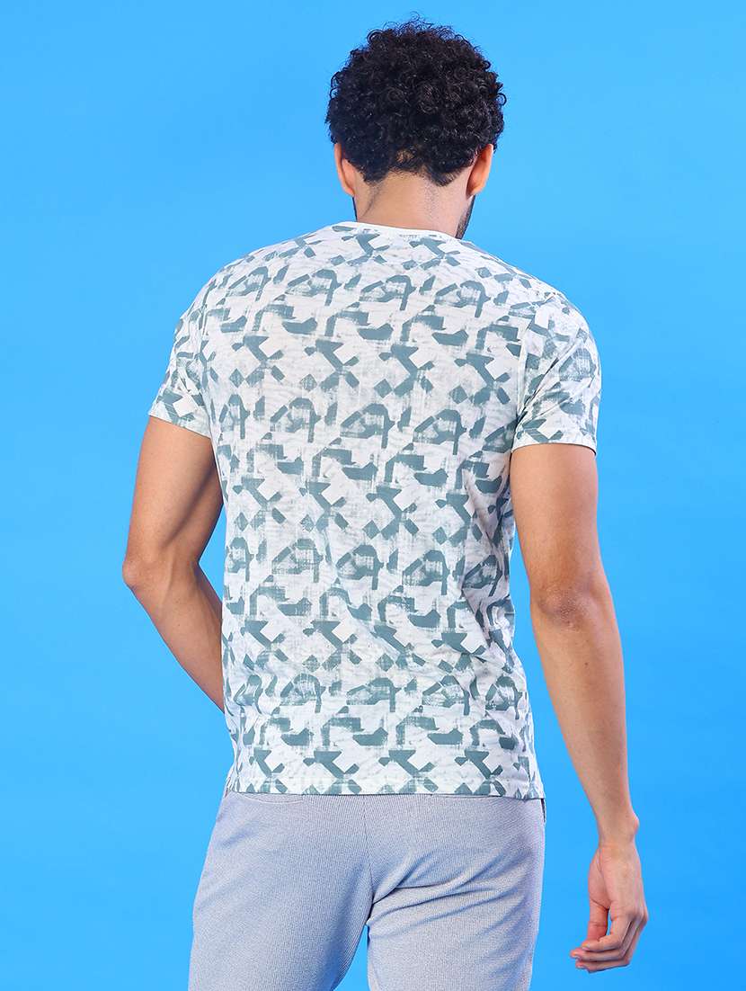 men printed short sleeve slim fit t-shirt - 22035929 -  Standard Image - 2