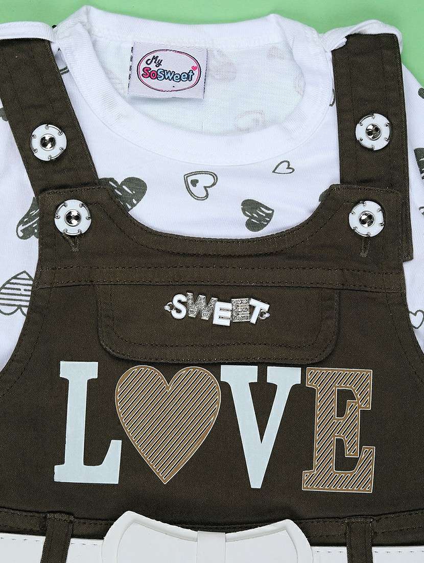 girls printed round neck full length set - 22036010 -  Standard Image - 2