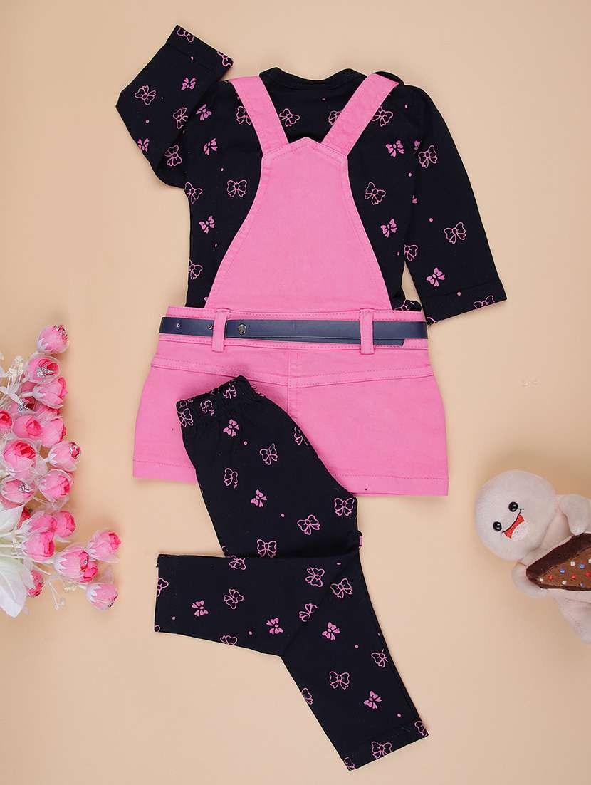 Girls Printed Round Neck Full Length Set - 22036029 -  Standard Image - 2