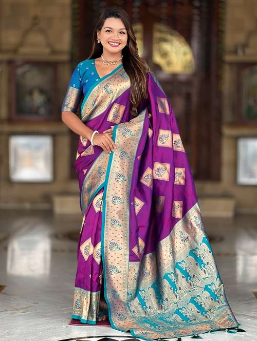 women self design banarasi saree with blouse - 22036576 - Standard Image - 0