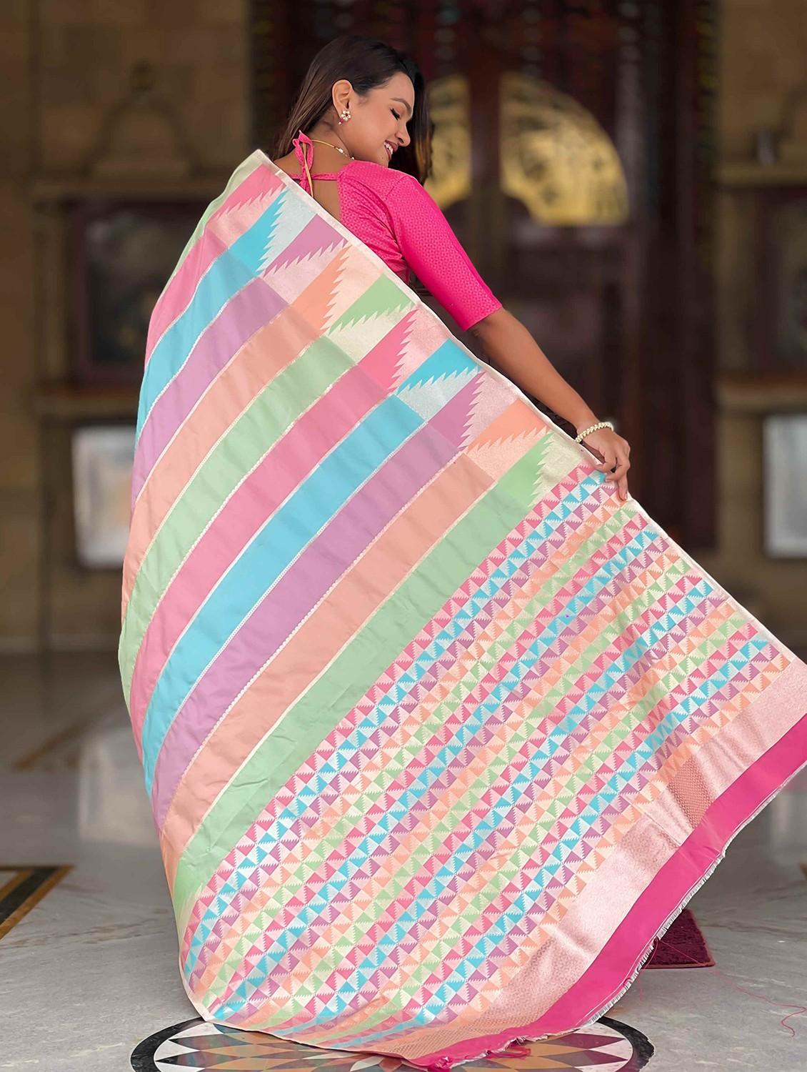 women self design banarasi saree with blouse - 22036584 - Standard Image - 2
