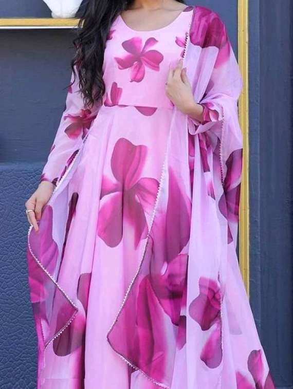 women floral printed long sleeve kurta dupatta set - 22036682 -  Standard Image - 2