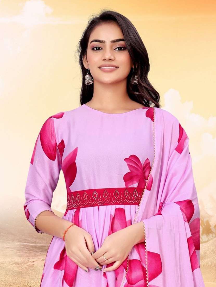 women floral printed long sleeve kurta dupatta set - 22036758 -  Standard Image - 2