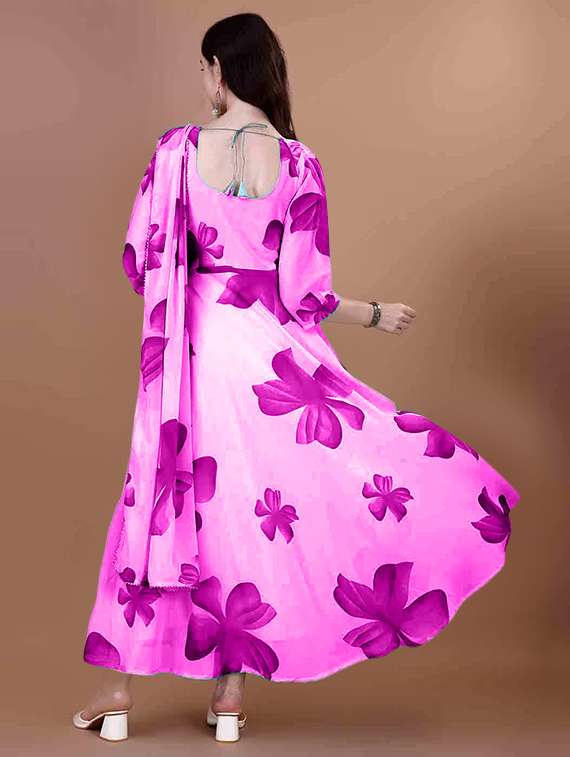 women floral printed long sleeve kurta dupatta set - 22036768 - Standard Image - 2