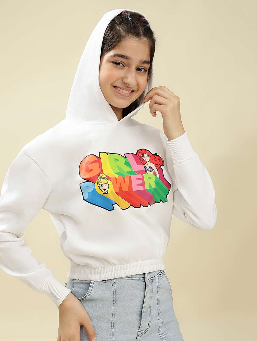 Girls Printed Long Sleeve Hooded Sweatshirt - 22036940 -  Standard Image - 2