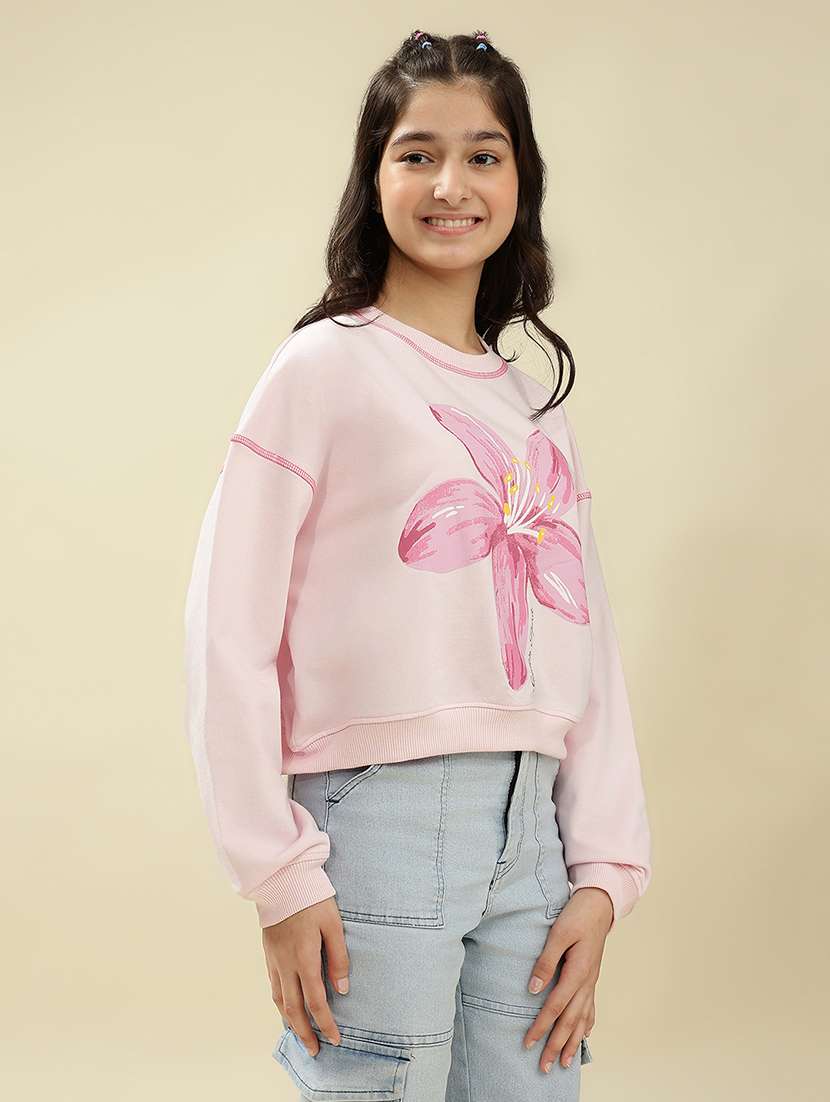 girls printed long sleeve sweatshirt  - 22036950 -  Standard Image - 2