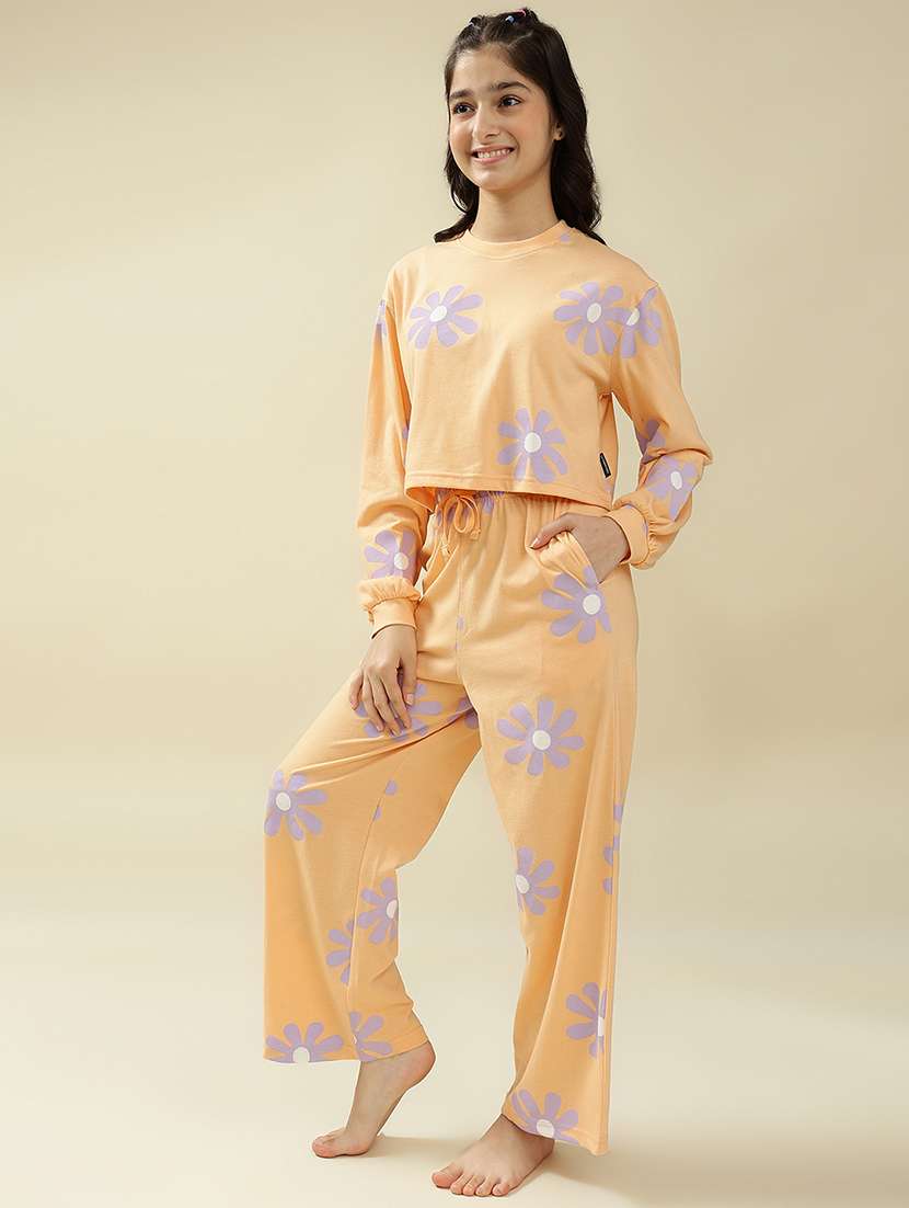 girls printed nightwear pyjama set - 22036953 -  Standard Image - 2