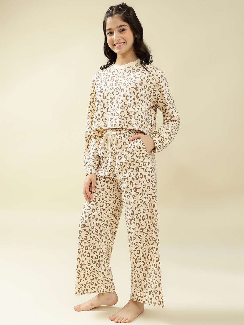 girls animal print nightwear pyjama set - 22036956 -  Standard Image - 2