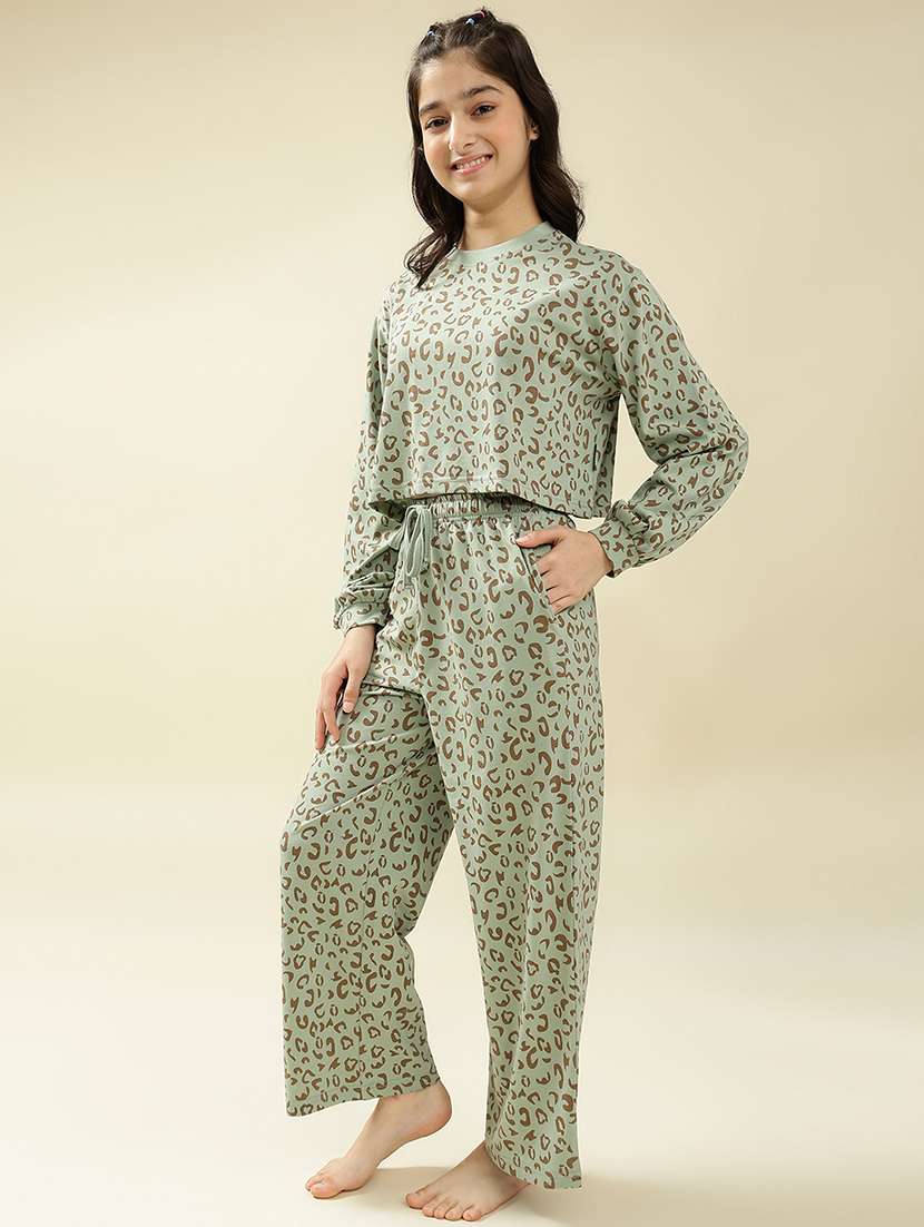girls animal print nightwear pyjama set - 22036958 -  Standard Image - 2