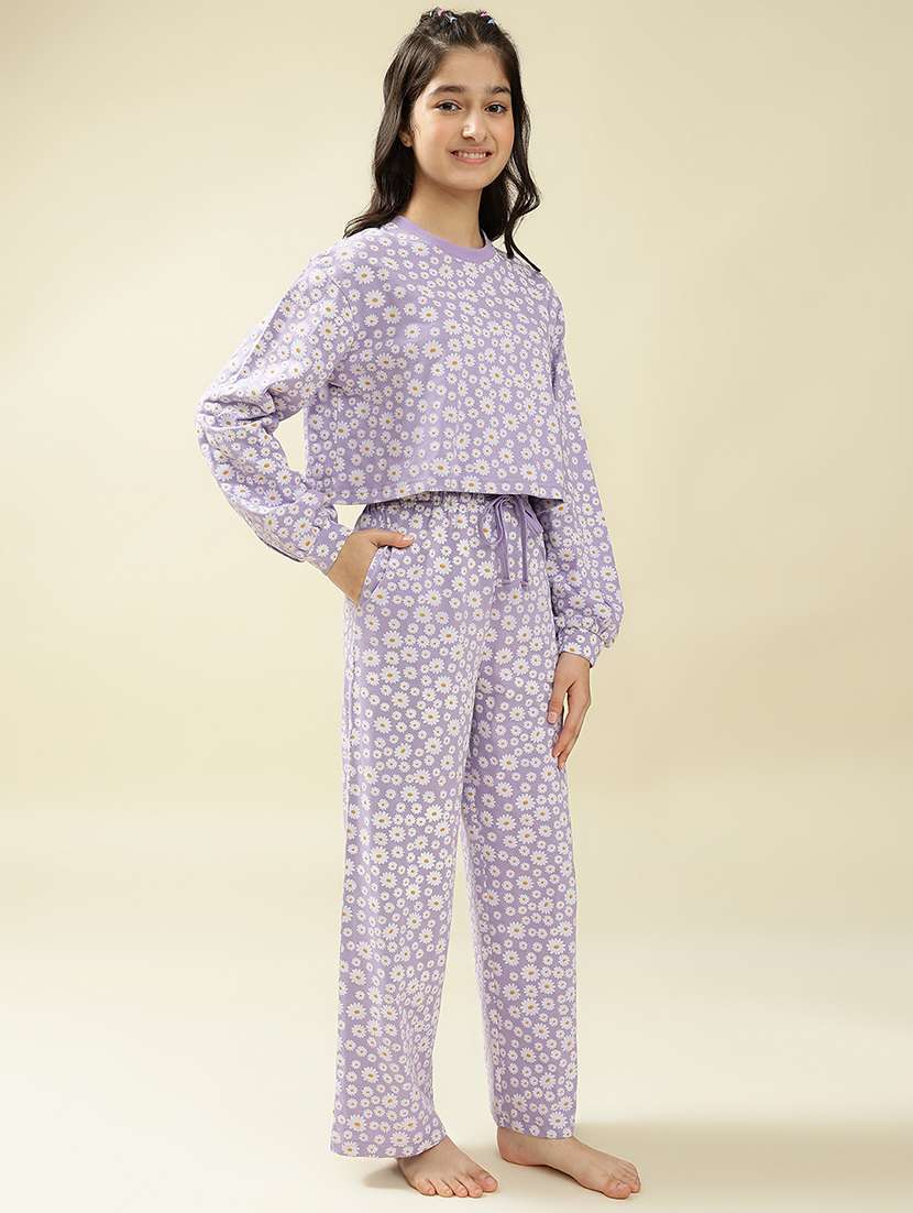girls printed nightwear pyjama set - 22036960 -  Standard Image - 2