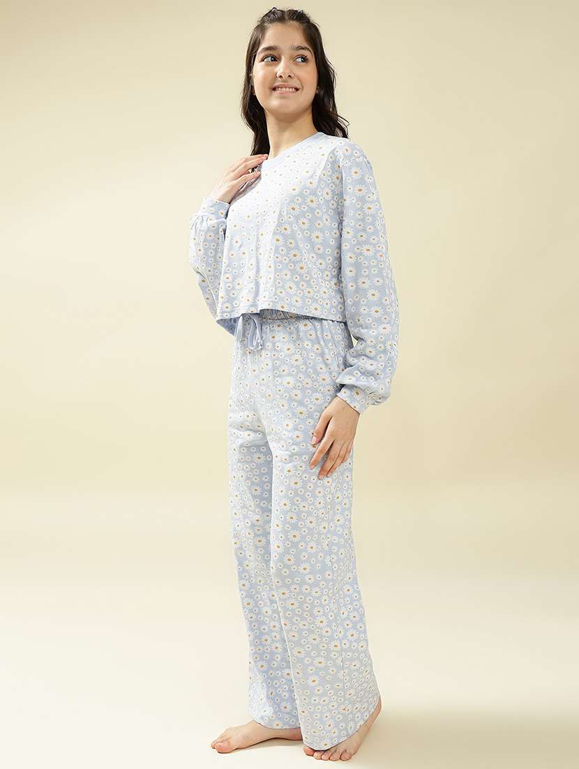 girls printed nightwear pyjama set - 22036961 -  Standard Image - 2
