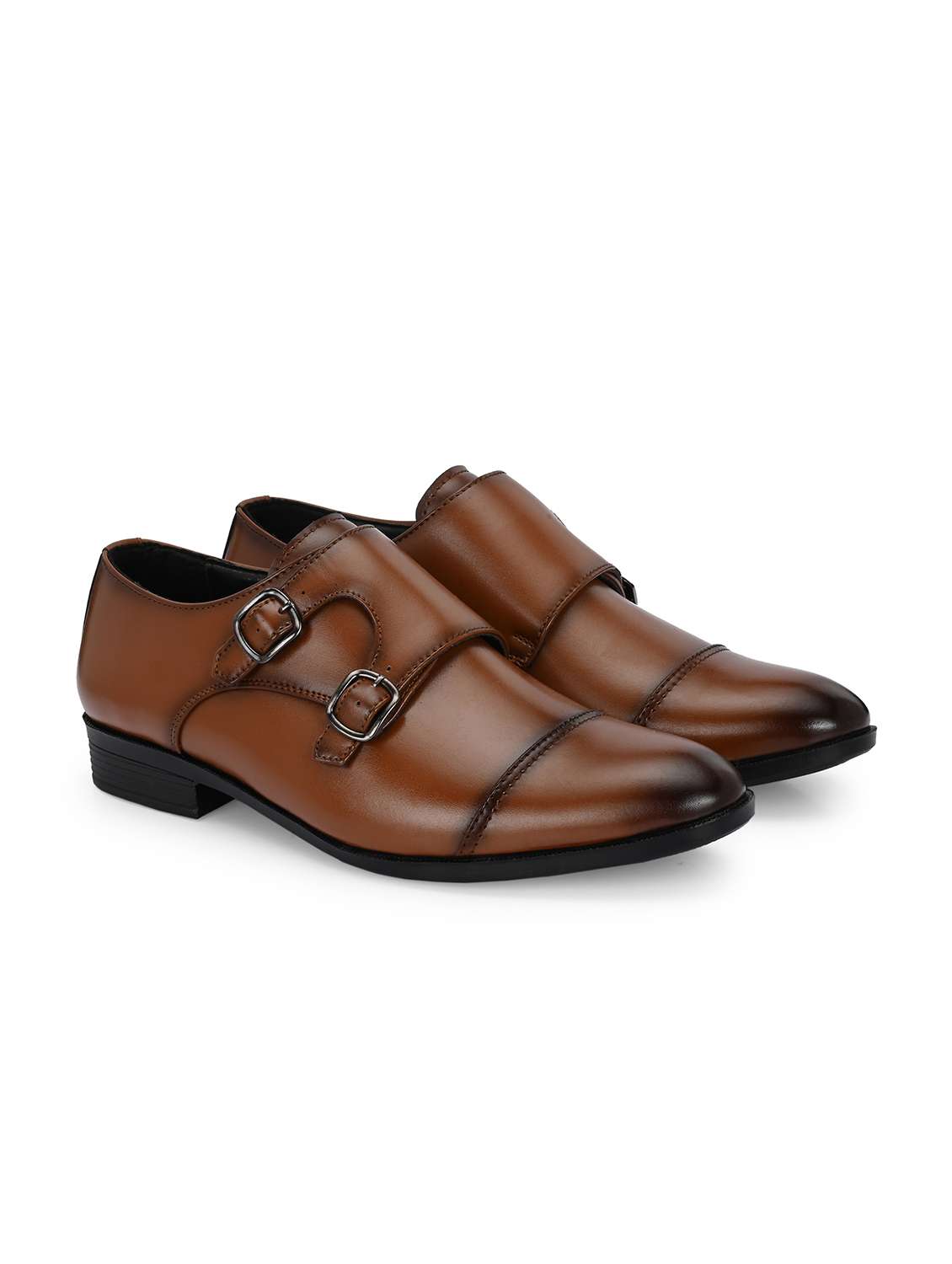 men tan solid monk strap - 22037036 -  Standard Image - 2