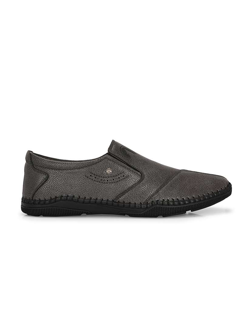 grey synthetic leather slip on ons - 22037037 - Standard Image - 2