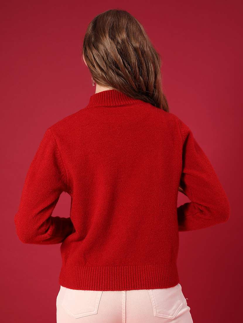 women self design long sleeve pullover - 22037694 -  Standard Image - 2