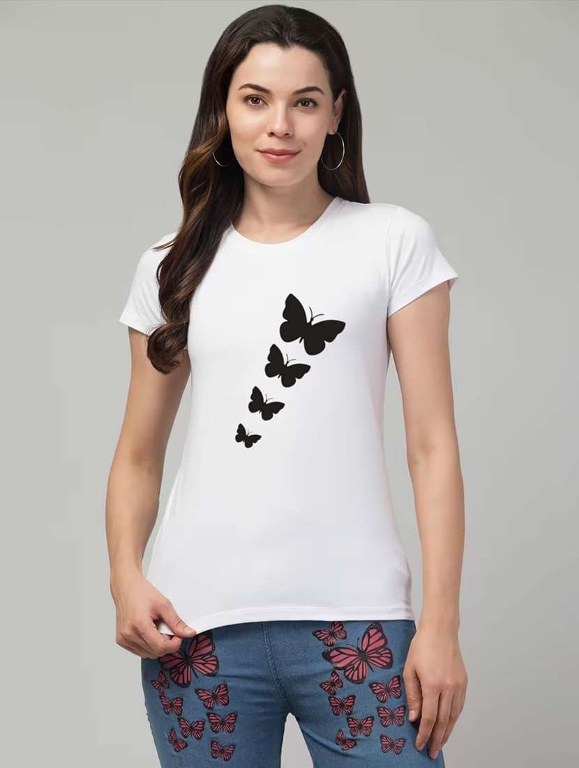 women pack of 2 printed short sleeves t-shirt - 22037800 -  Standard Image - 2