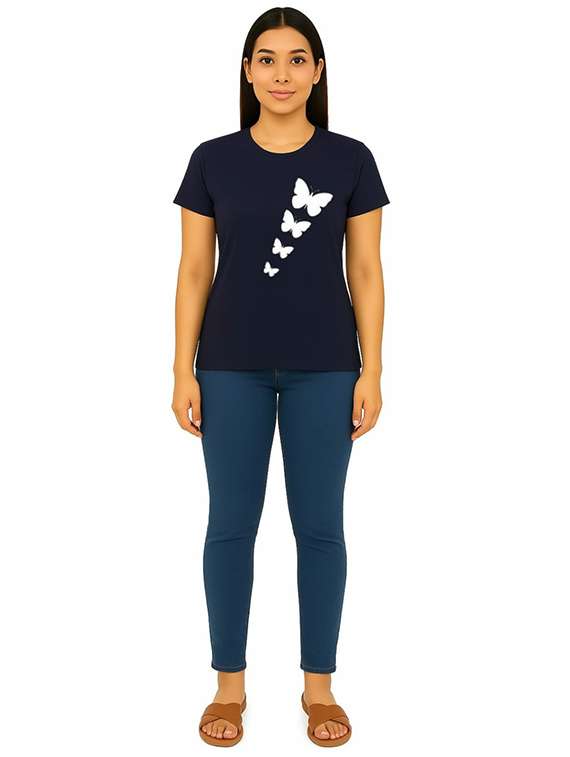 women printed short sleeve regular t-shirt - 22037835 -  Standard Image - 2