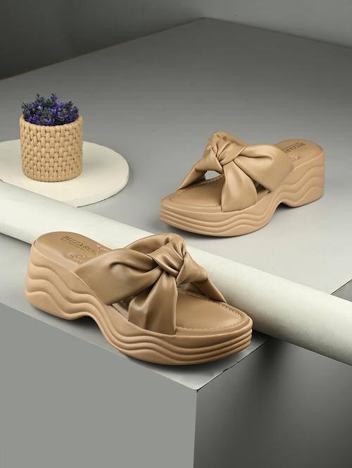women beige slip on wedge - 22037850 -  Standard Image - 0