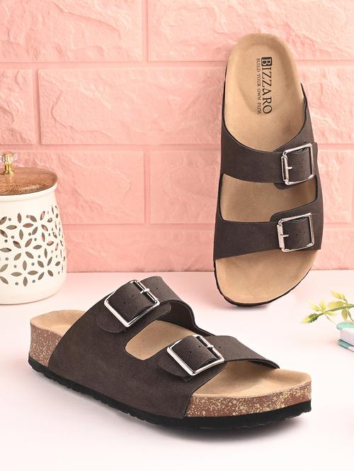 women brown slip on sandal - 22037853 -  Standard Image - 0