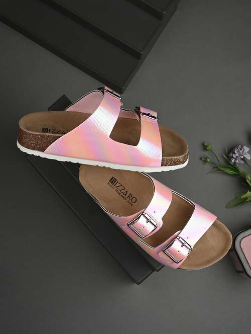 women pink slip on sandal - 22037857 -  Standard Image - 0