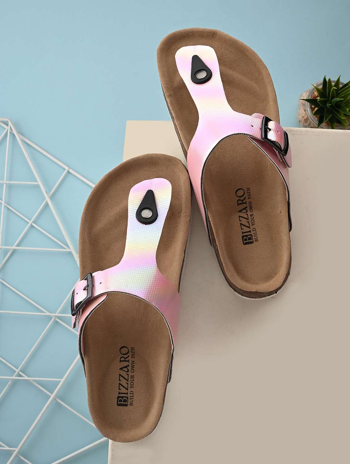 women pink slip on sandal - 22037861 - Zoom Image - 0