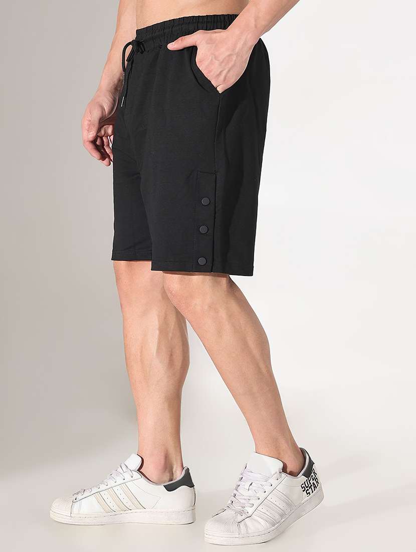 men solid mid rise regular fit shorts - 22037865 - Standard Image - 2