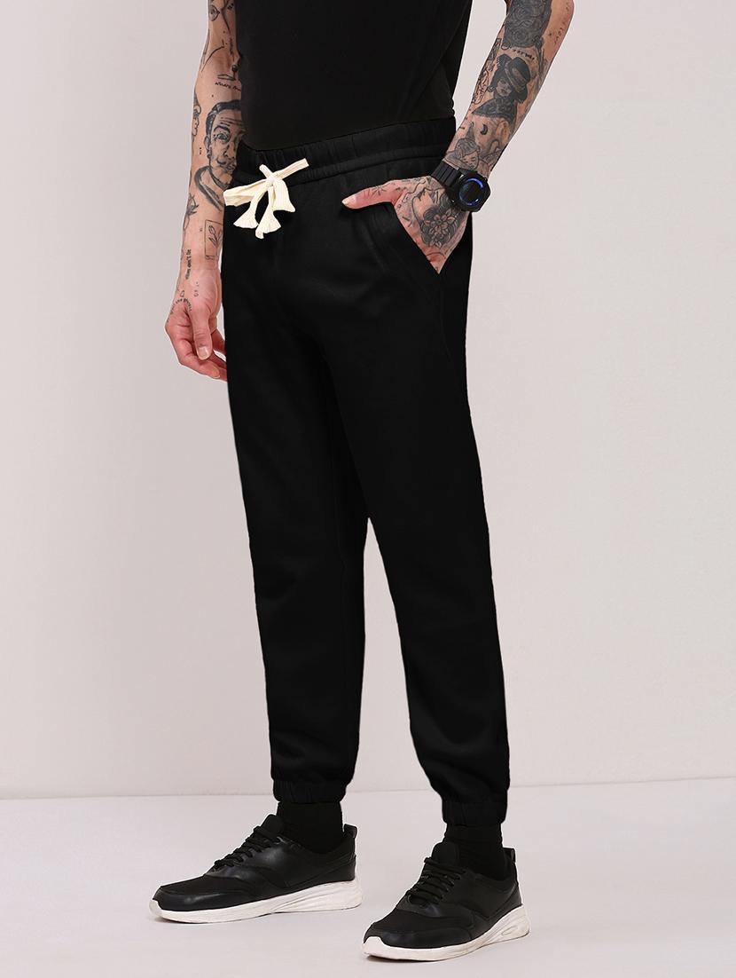 men solid mid rise regular fit jogger - 22037866 - Standard Image - 2