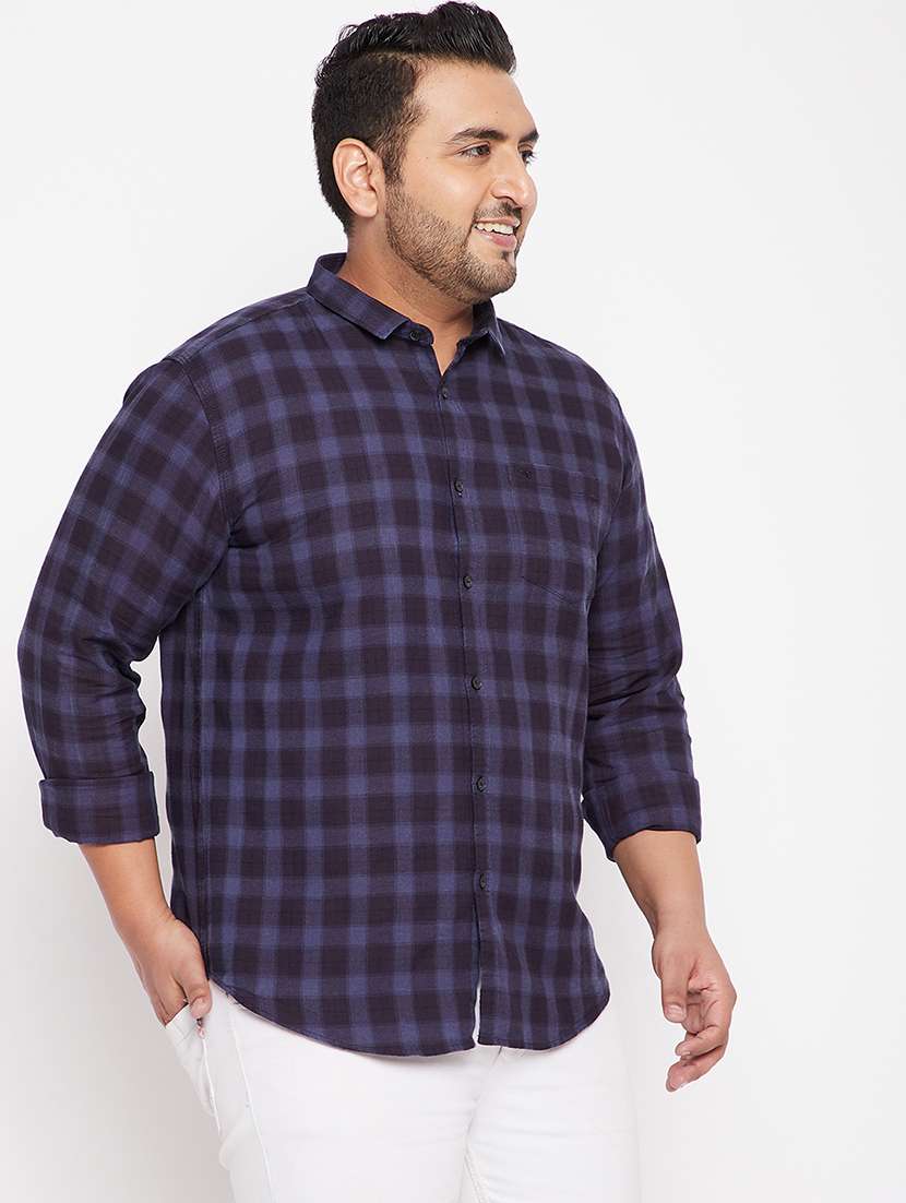 men checkered collared long sleeve regular fit shirt - 22037887 -  Standard Image - 2
