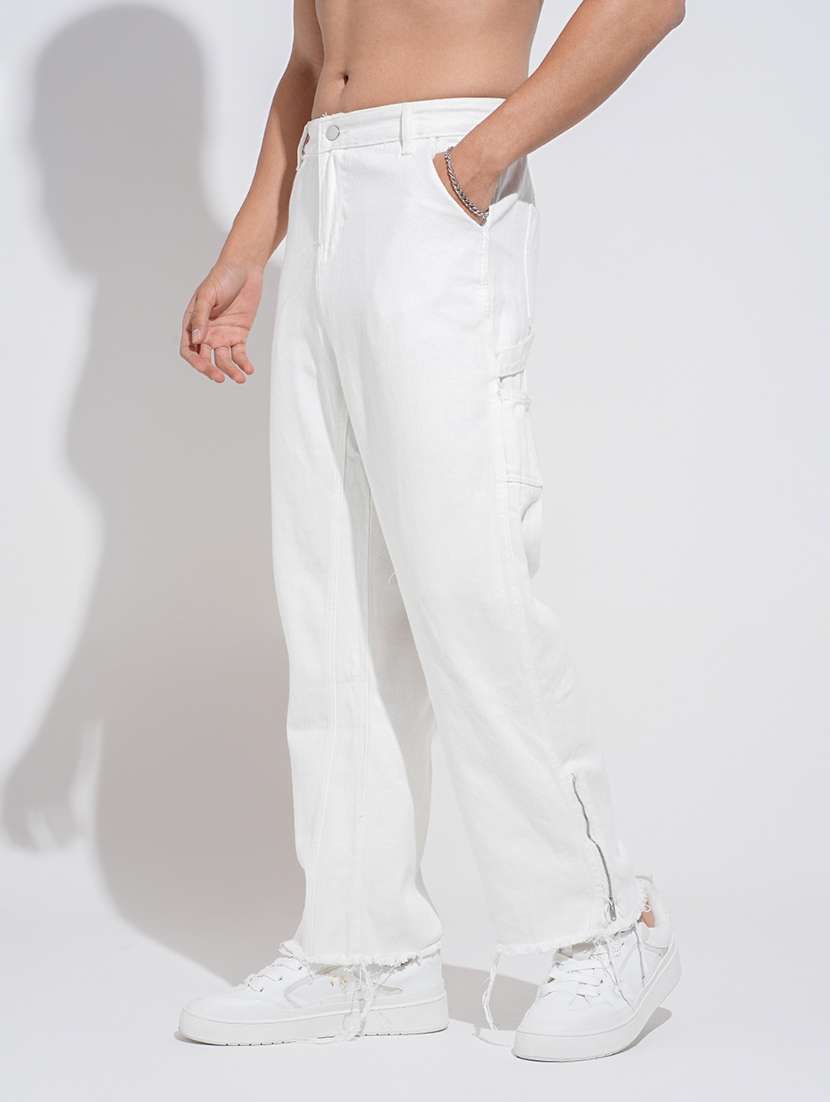 men solid mid rise relaxed fit parachute pants - 22037912 -  Standard Image - 2