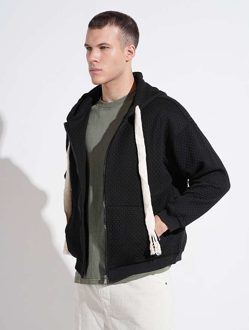 men solid long sleeve hooded sweatshirt - 22037915 -  Standard Image - 2