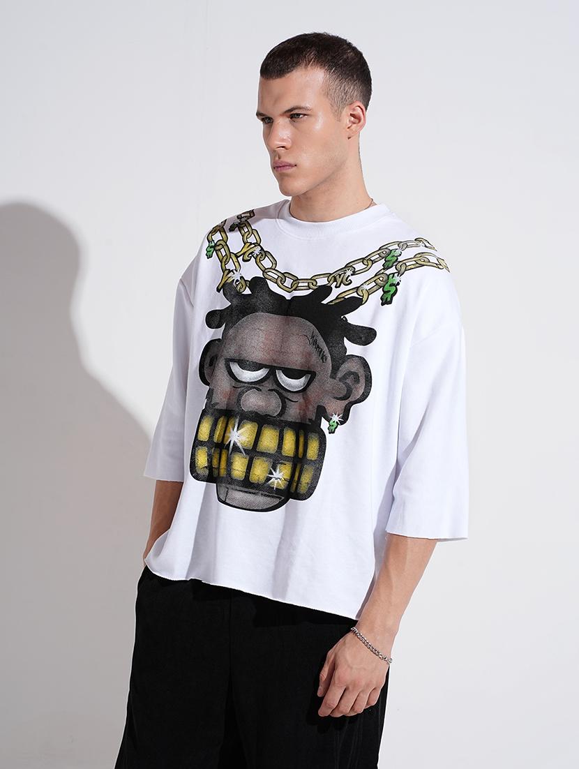 men printed short sleeve oversized t-shirt - 22037922 - Standard Image - 2